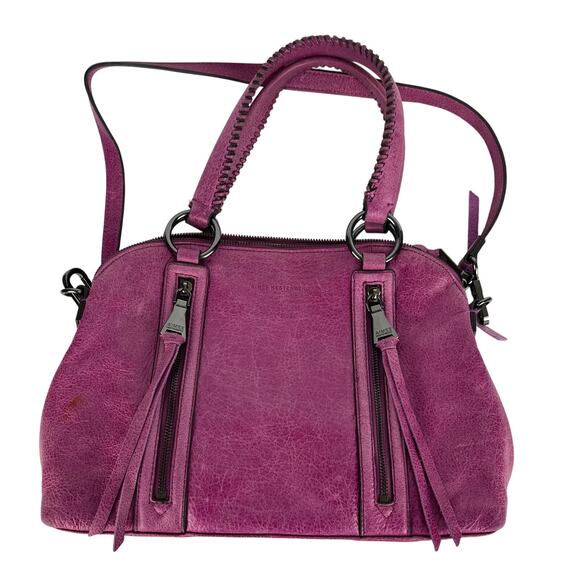 Aimee Kestenberg Fuchsia Leather Shoulder Bag - Picture 8 of 10